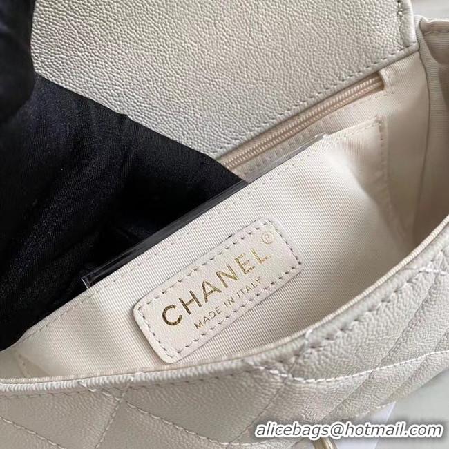 Unique Discount Chanel flap bag AS2273 White