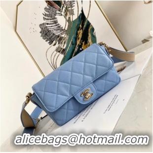 Cheap Design Chanel flap bag AS2273 light blue