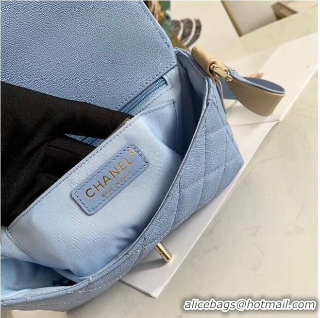 Cheap Design Chanel flap bag AS2273 light blue