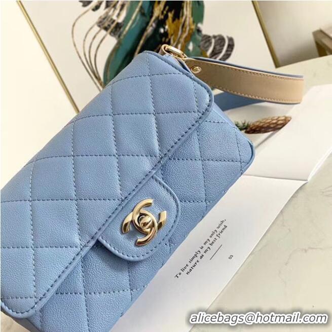 Cheap Design Chanel flap bag AS2273 light blue