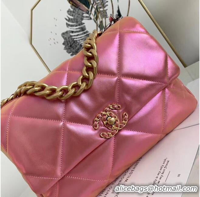 Modern Classic Chanel 19 flap bag AS1161 Pink