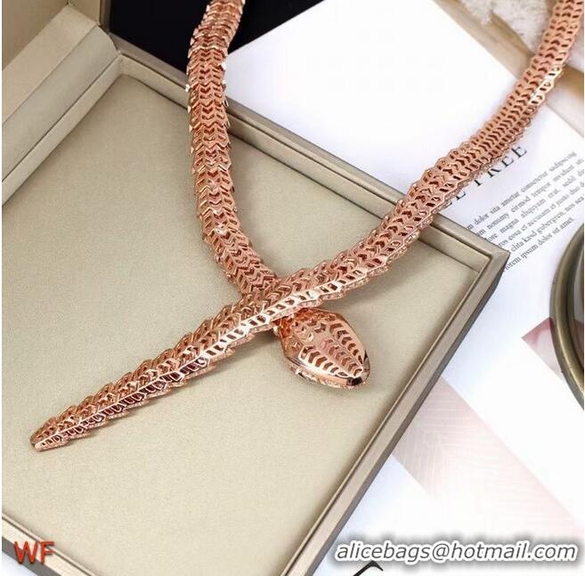 Trendy Design Discount BVLGARI Necklace CE6032 Rose Gold