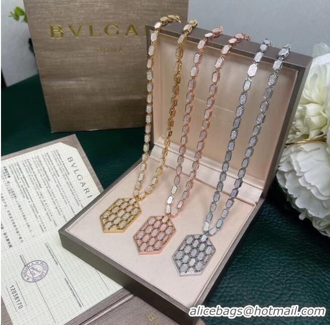 Noble Useful BVLGARI Necklace CE6087 Rose Gold