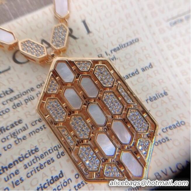 Noble Useful BVLGARI Necklace CE6087 Rose Gold