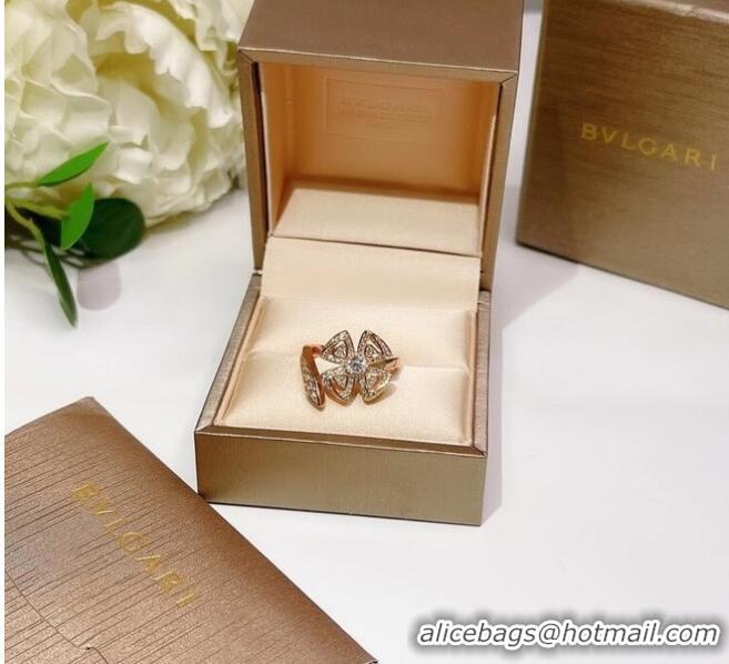 Famous Brand BVLGARI Ring CE6071 Rose Gold