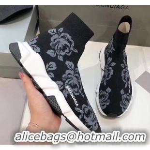 Good Quality Balenciaga Flower Knit Sock Speed Trainer Sneaker 033006