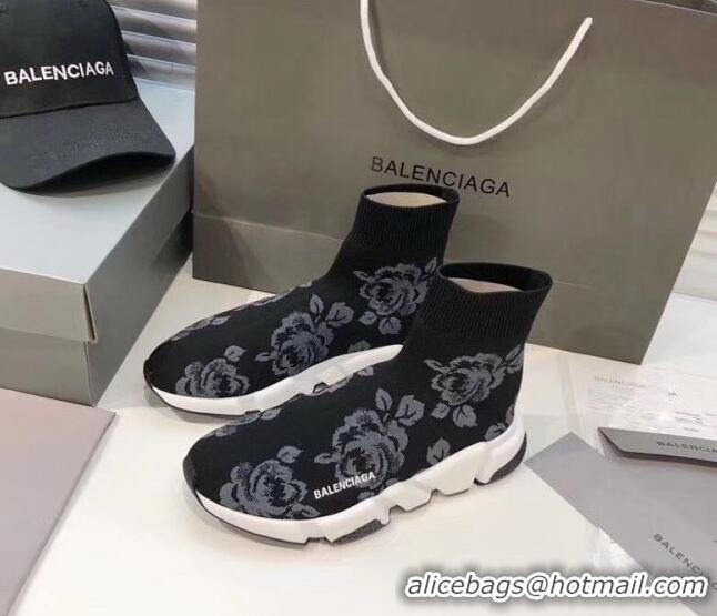 Good Quality Balenciaga Flower Knit Sock Speed Trainer Sneaker 033006