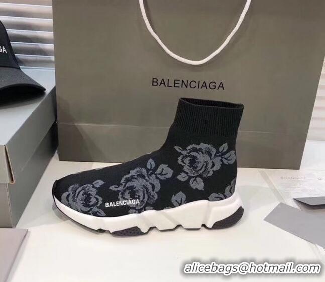 Good Quality Balenciaga Flower Knit Sock Speed Trainer Sneaker 033006