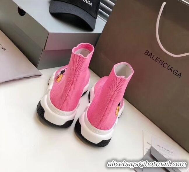 Affordable Price Balenciaga Mickey Knit Sock Speed Trainer Sneaker 033012 Pink