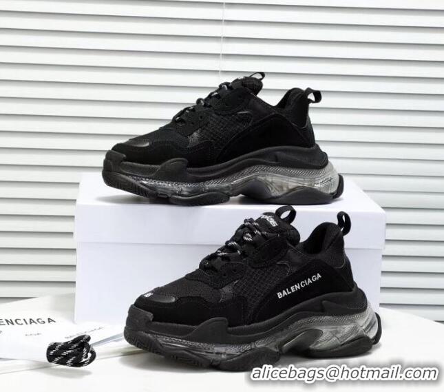 Best Price Balenciaga Triple S Clear Outsole Sneakers 041701 Black