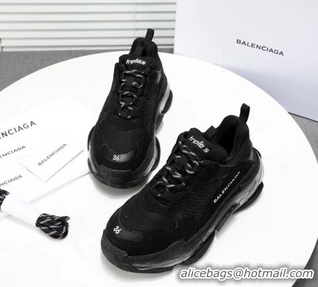 Best Price Balenciaga Triple S Clear Outsole Sneakers 041701 Black