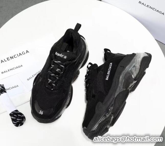 Best Price Balenciaga Triple S Clear Outsole Sneakers 041701 Black