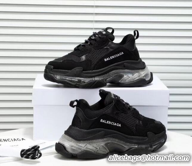 Best Price Balenciaga Triple S Clear Outsole Sneakers 041701 Black