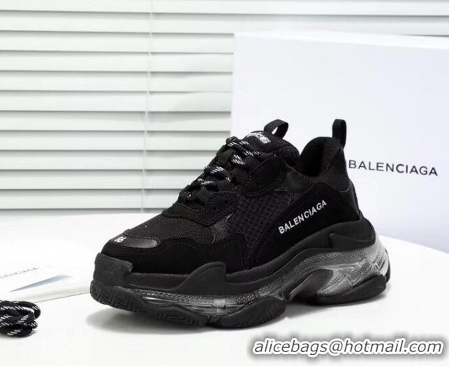 Best Price Balenciaga Triple S Clear Outsole Sneakers 041701 Black