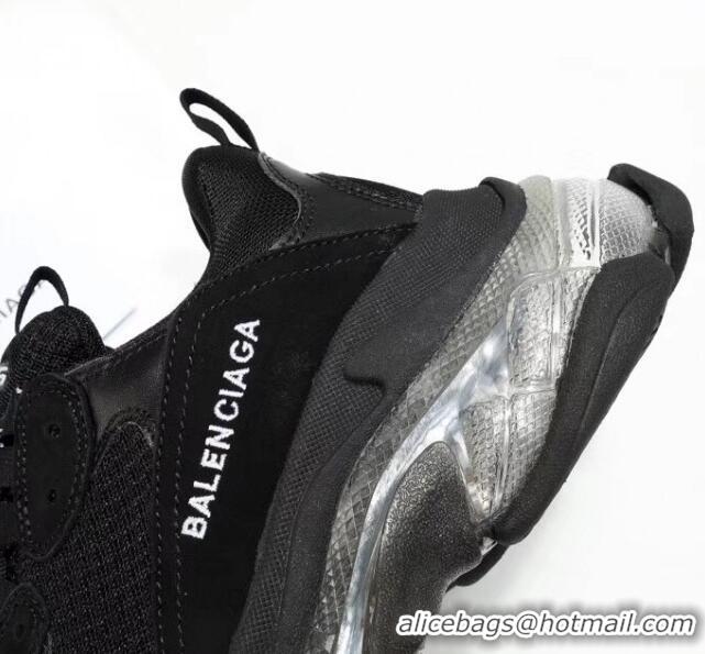 Best Price Balenciaga Triple S Clear Outsole Sneakers 041701 Black