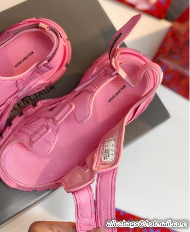 Cheap Price Balenciaga Track Sandal in Neoprene and Rubber 061608 Pink