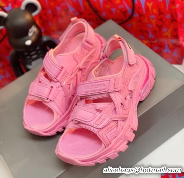 Cheap Price Balenciaga Track Sandal in Neoprene and Rubber 061608 Pink