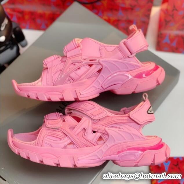 Cheap Price Balenciaga Track Sandal in Neoprene and Rubber 061608 Pink