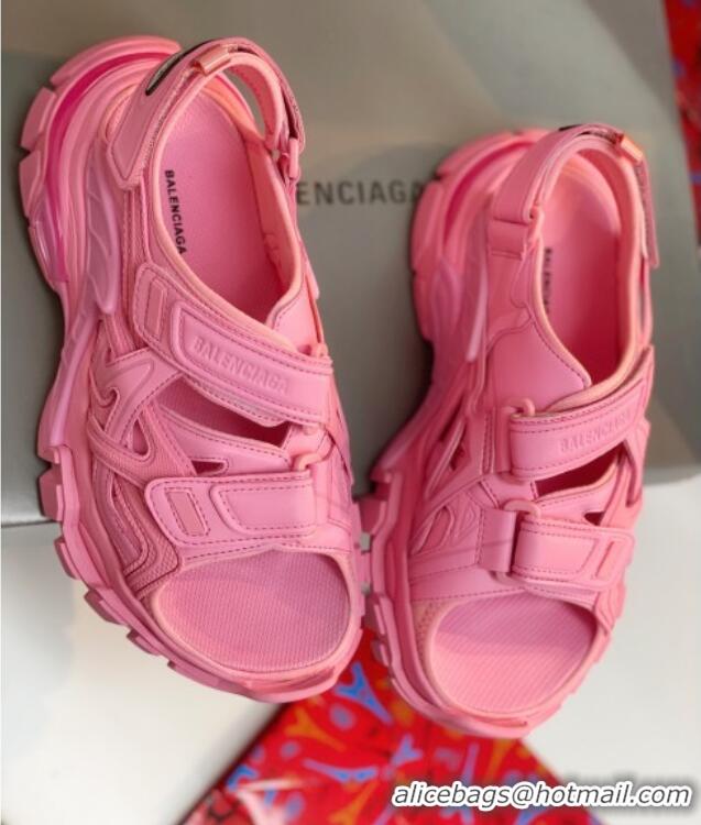 Cheap Price Balenciaga Track Sandal in Neoprene and Rubber 061608 Pink