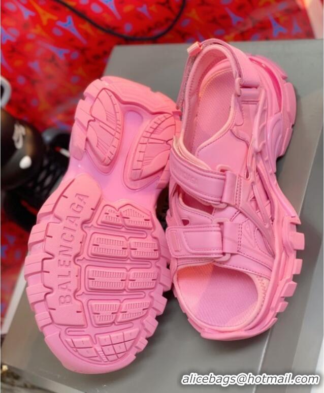 Cheap Price Balenciaga Track Sandal in Neoprene and Rubber 061608 Pink