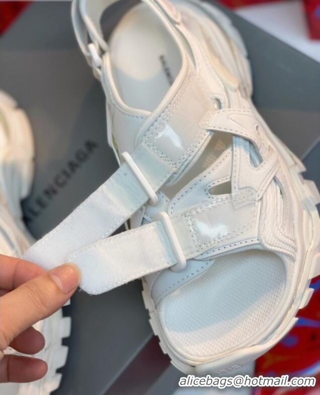 Unique Grade Balenciaga Track Sandal in Neoprene and Rubber 061608 Off-White