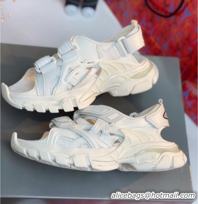 Unique Grade Balenciaga Track Sandal in Neoprene and Rubber 061608 Off-White