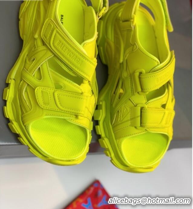 Best Price Balenciaga Track Sandal in Neoprene and Rubber 061608 Yellow