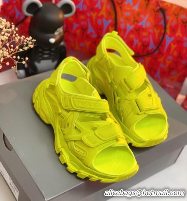 Best Price Balenciaga Track Sandal in Neoprene and Rubber 061608 Yellow