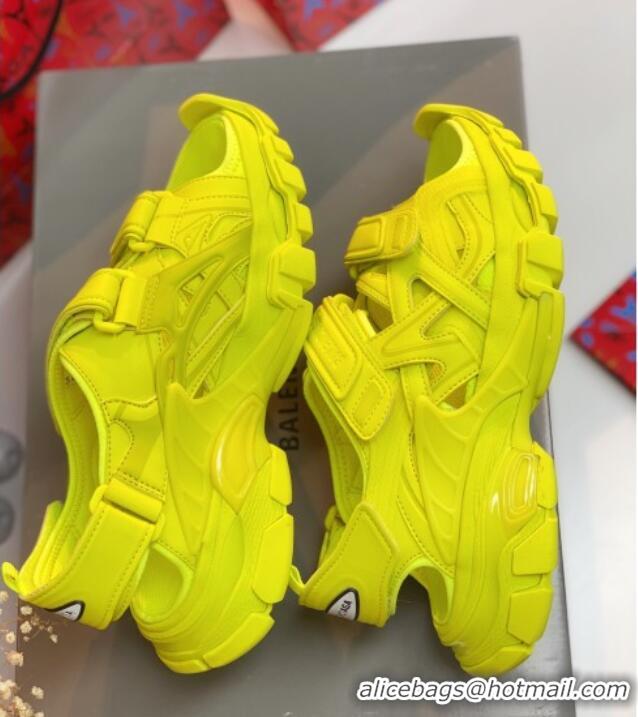 Best Price Balenciaga Track Sandal in Neoprene and Rubber 061608 Yellow