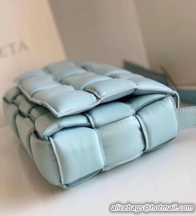 New Fashion Bottega Veneta PADDED CASSETTE BAG suede 591970 Light Blue