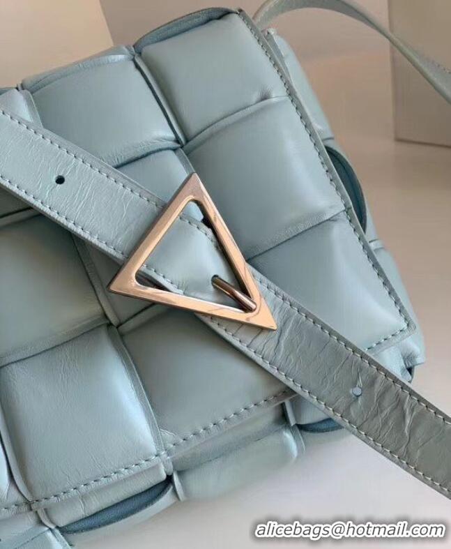 New Fashion Bottega Veneta PADDED CASSETTE BAG suede 591970 Light Blue