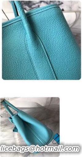 Discount Hermes Garden Party 36cm 30cm Tote Bag Original Leather A129L Light Blue