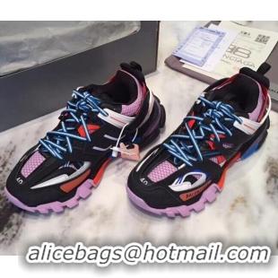 Luxury Cheap Balenciaga Track-s 3.0 Trainer Sneakers 062261 Purple/Black/Blue