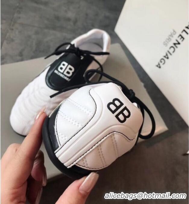 Good Quality Balenciaga BB Quilted Leather Sneakers 062415 White 