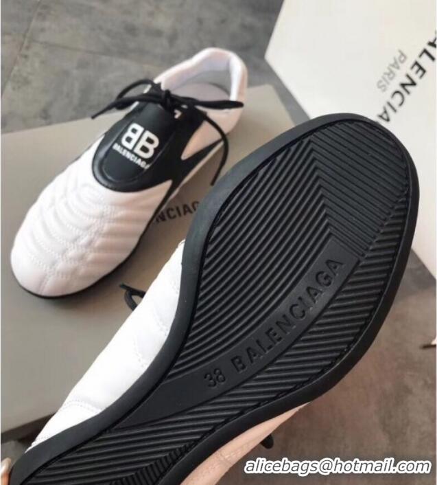 Good Quality Balenciaga BB Quilted Leather Sneakers 062415 White 