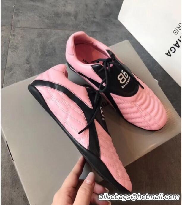 Good Quality Balenciaga BB Quilted Leather Sneakers 062415 Pink