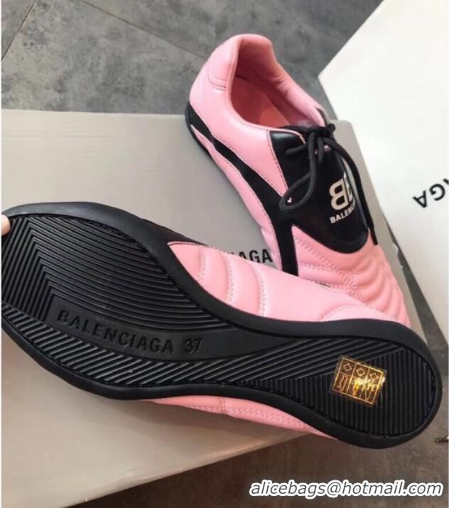 Good Quality Balenciaga BB Quilted Leather Sneakers 062415 Pink