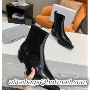 Discount Balenciaga Shiny Calfskin Short Boots 080618 Black