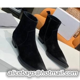 Good Quality Balenciaga Suede Short Boots 080619 Black