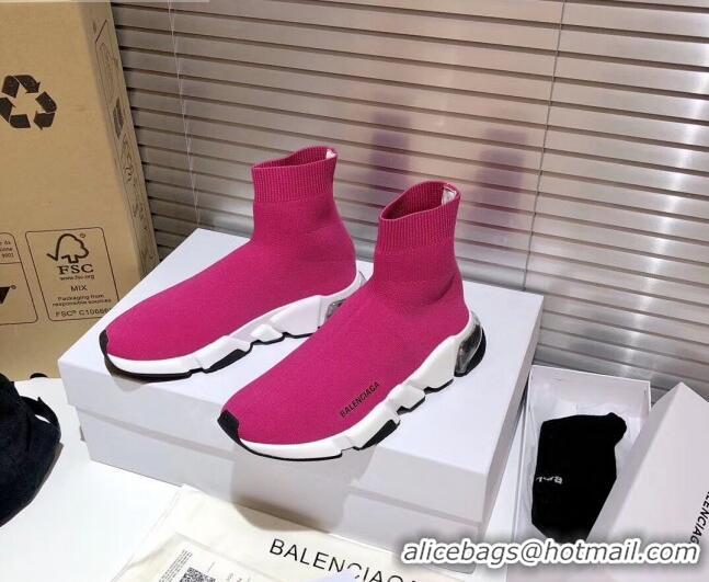 Pretty Style Balenciaga Speed Knit Sock Side Logo Boot Sneaker 082717 Pink