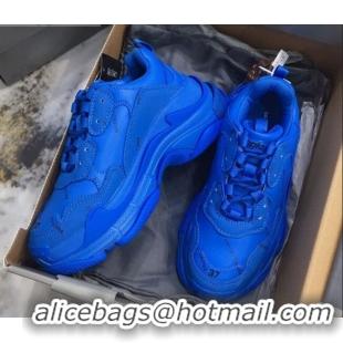 Best Price Balenciaga Allover Logo Triple S Sneakers 082901 Blue