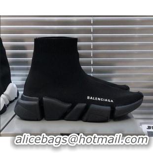 Hot Style Balenciaga Speed 2.0 Knit Sock Boot Sneakers 082908 Black