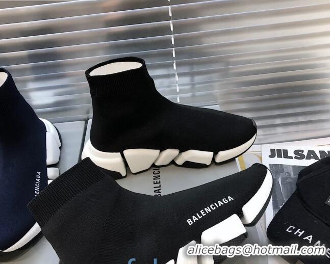 Good Product Balenciaga Speed 2.0 Knit Sock Boot Sneakers 082908 Black/White