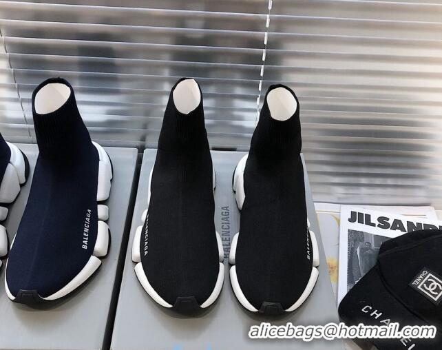 Good Product Balenciaga Speed 2.0 Knit Sock Boot Sneakers 082908 Black/White