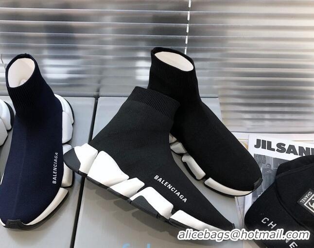 Good Product Balenciaga Speed 2.0 Knit Sock Boot Sneakers 082908 Black/White