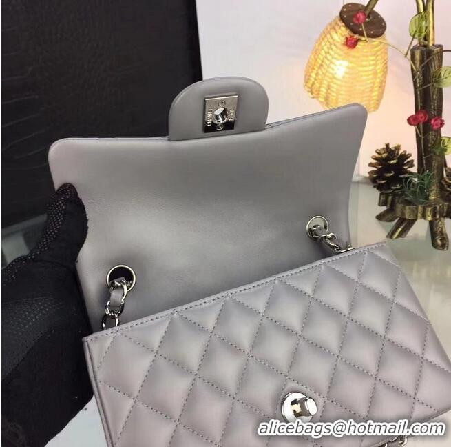 Unique Style Chanel flap bag Gray A1116 Silver