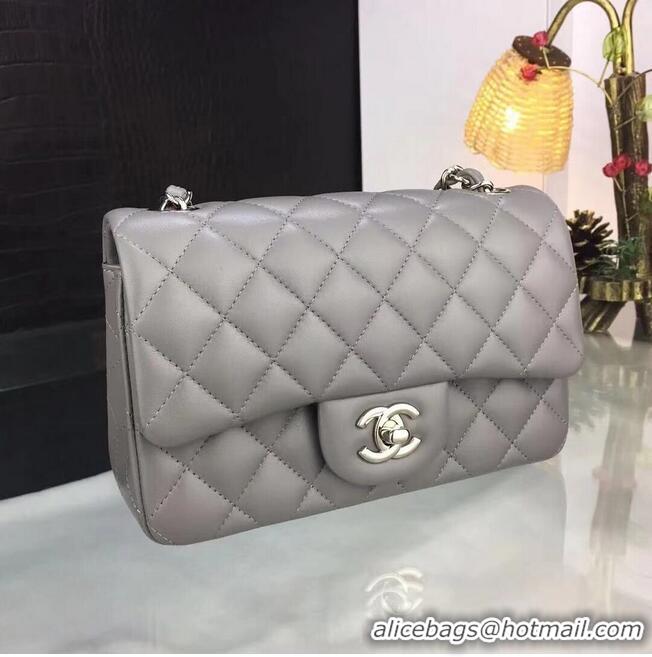 Unique Style Chanel flap bag Gray A1116 Silver