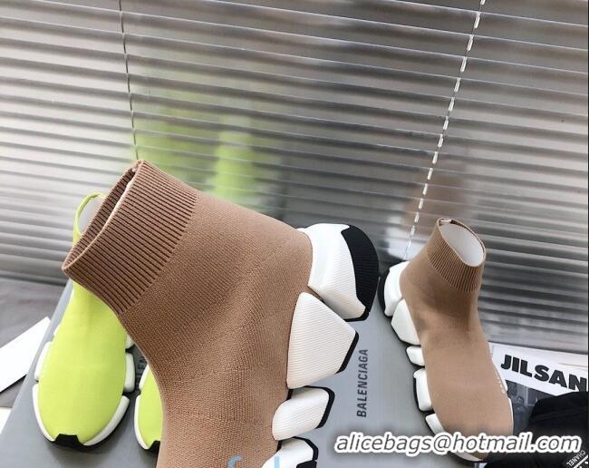 Top Quality Balenciaga Speed 2.0 Knit Sock Boot Sneakers 082910 Beige