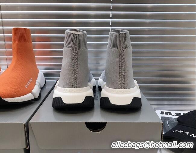 New Style Balenciaga Speed 2.0 Knit Sock Boot Sneakers 082910 Grey