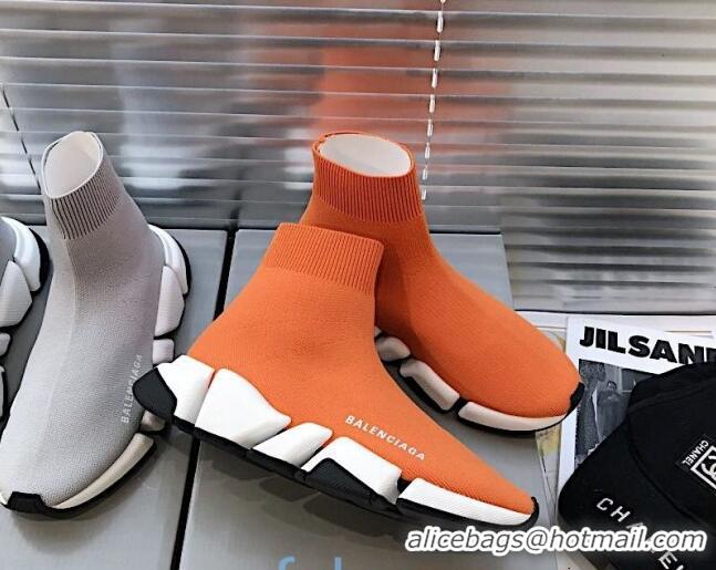 Best Quality Balenciaga Speed 2.0 Knit Sock Boot Sneakers 082910 Orange